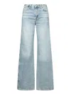 Shop 7 For All Mankind Wide-leg Light Wash Denim Jeans In Grey