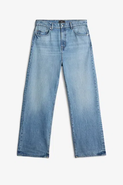 7 For All Mankind Wide Leg Mason In Blue