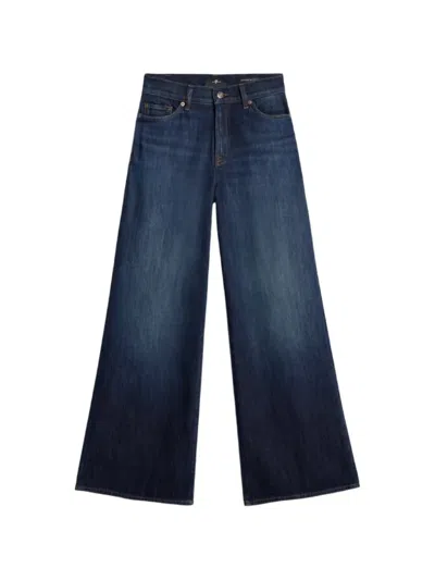 7 For All Mankind Wide-leg Jeans In Blue