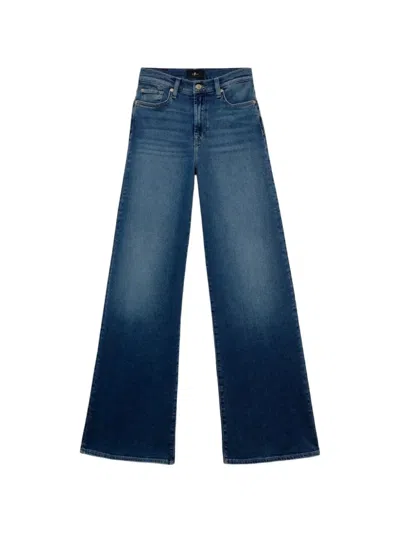 7 For All Mankind Wide-leg Jeans In Blue