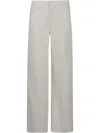7 For All Mankind Wide Legs High Waist Linen In Neutral