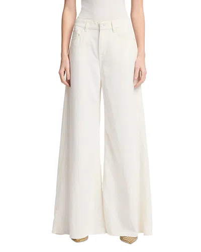 7 For All Mankind Willow High Rise Wide Leg Jeans In Linen Ostuni In White