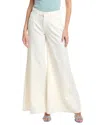 7 For All Mankind Willow Linen-blend Ostuni Palazzo Wide Jean In Neutral