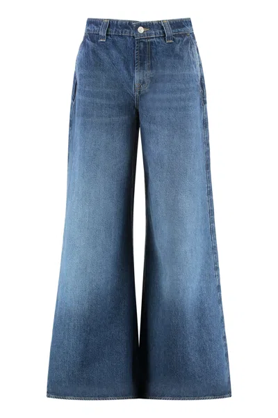 7 For All Mankind Willow Palazzo Wide Leg In Multi