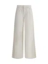 7 For All Mankind Willow High Rise Wide Leg Jeans In Linen Ostuni