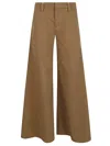 7 For All Mankind Wide-leg Mid-rise Jeans With Concealed Closure In Brown