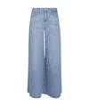7 For All Mankind High-waisted Wide-leg Jeans With Vintage-inspired Aesthetic In Blue