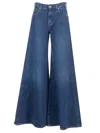 7 For All Mankind High Waist Wide Leg Trousers In Blue