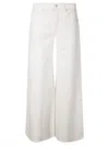 7 For All Mankind Willow High Rise Wide Leg Jeans In Linen Ostuni In White