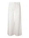 7 For All Mankind Willow High Rise Wide Leg Jeans In Linen Ostuni In White