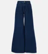 7 For All Mankind Willow Wide After School Super Wide Leg Jean In Blue