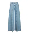 7 For All Mankind Willow Slit Sky Blue Jeans In Blue