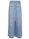 7 For All Mankind High-waisted Wide-leg Jeans With Vintage-inspired Aesthetic In Blue