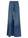 7 For All Mankind Willow Palazzo Wide Leg Jeans In Dark Blue In Blue