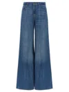 7 For All Mankind Willow Palazzo Wide Leg Jeans In Dark Blue In Blue