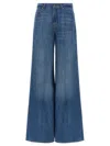 7 For All Mankind High Waist Wide Leg Trousers In Blue