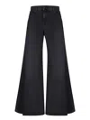 7 FOR ALL MANKIND WILLOW WIDE LEG BLACK JEANS