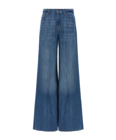 7 For All Mankind Willow Wide-leg Jeans In Blue