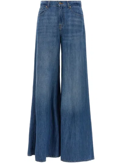 7 For All Mankind Willow Wide-leg Jeans In Blue