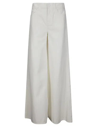 7 For All Mankind Willow Wide Linen Ostuni Palazzo Jeans In Neutral