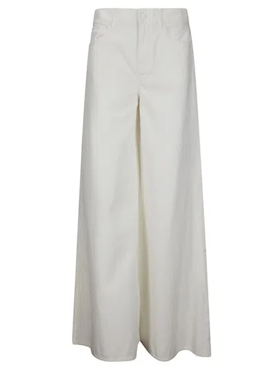 7 For All Mankind Willow Wide Linen Ostuni Palazzo Jeans In White