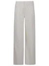 7 For All Mankind Wide Legs High Waist Linen In Lni