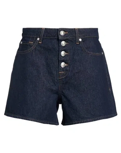 7 For All Mankind Woman Denim Shorts Blue Size 31 Cotton, Elastane