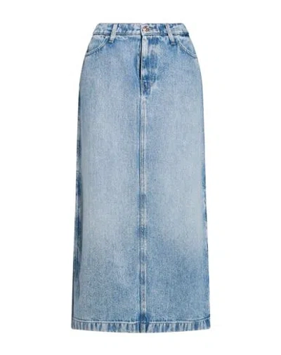 7 For All Mankind Woman Denim Skirt Blue Size 29 Lyocell