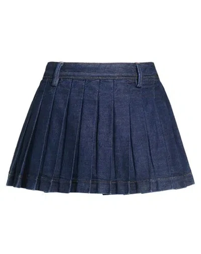 7 For All Mankind Woman Denim Skirt Blue Size 28 Cotton In Multi