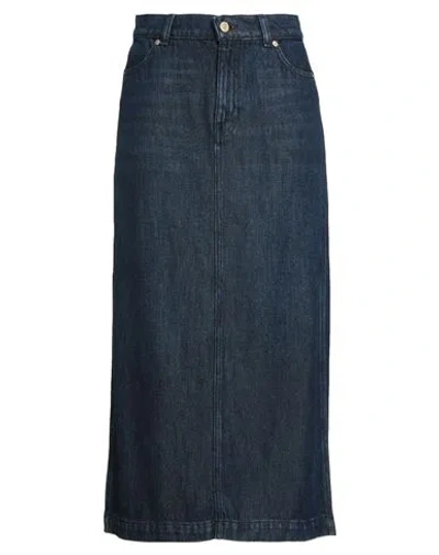 7 For All Mankind Woman Denim Skirt Blue Size 28 Lyocell