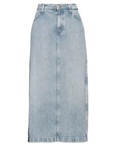 7 For All Mankind Woman Denim Skirt Blue Size 29 Lyocell
