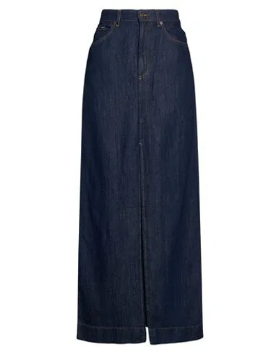 7 For All Mankind Woman Denim Skirt Blue Size 30 Cotton, Linen
