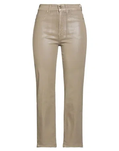7 For All Mankind Woman Jeans Beige Size 29 Cotton, Polyester, Elastane In Brown