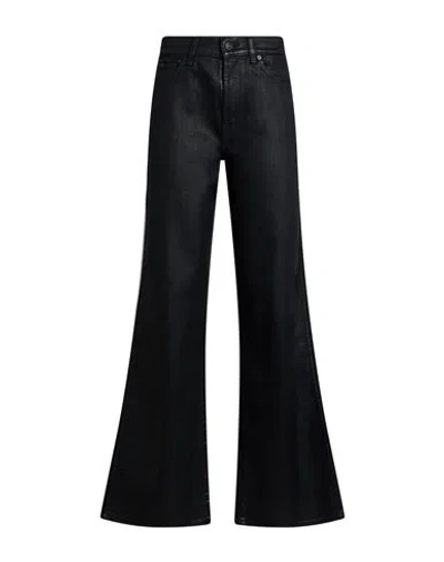 7 For All Mankind Woman Jeans Black Size 25 Cotton, Elastane