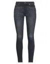 7 For All Mankind Woman Jeans Black Size 25 Cotton, Lyocell, Elastomultiester, Elastane In Black