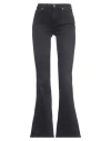 7 For All Mankind Woman Jeans Black Size 27 Cotton, Lyocell, Elastomultiester, Elastane In Black