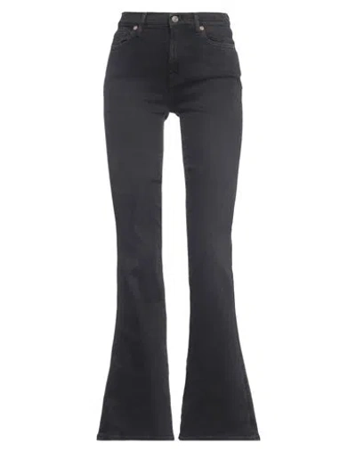 7 For All Mankind Woman Jeans Black Size 27 Cotton, Lyocell, Elastomultiester, Elastane