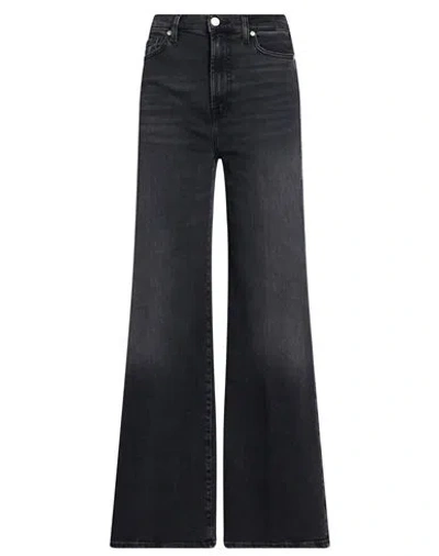 7 For All Mankind Woman Jeans Black Size 28 Cotton, Lyocell, Elastomultiester, Elastane