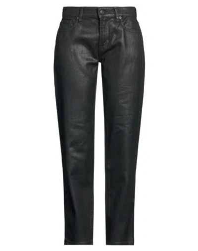7 For All Mankind Woman Jeans Black Size 30 Cotton, Elastane