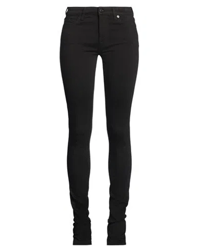 7 For All Mankind Woman Jeans Black Size 30 Cotton, Viscose, Modal, Polyester, Elastane