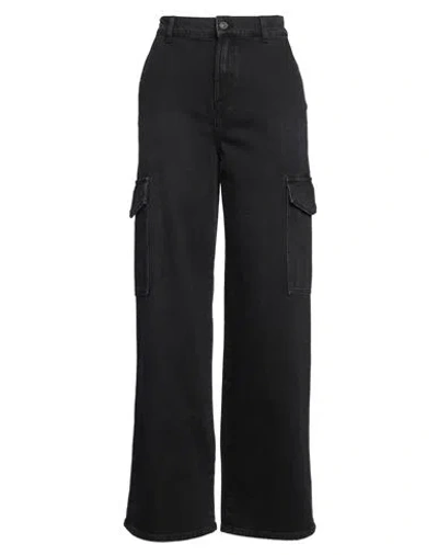 7 For All Mankind Woman Jeans Black Size 31 Cotton, Elastane