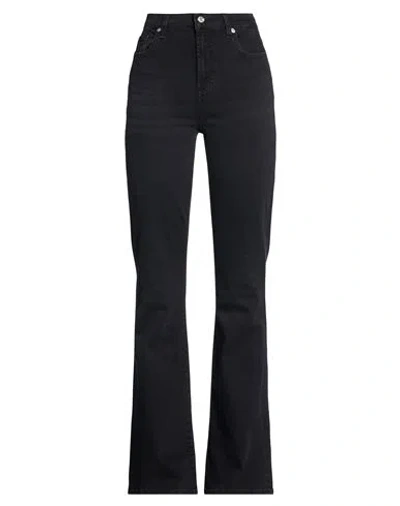 7 For All Mankind Woman Jeans Black Size 31 Cotton, Elastomultiester, Elastane