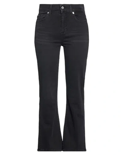 7 For All Mankind Woman Jeans Black Size 31 Cotton, Elastomultiester, Elastane