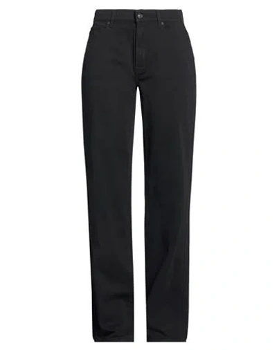 7 For All Mankind Woman Jeans Black Size 31 Cotton, Linen