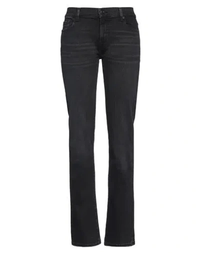 7 For All Mankind Woman Jeans Black Size 27 Cotton, Lyocell, Elastomultiester, Elastane, Swarovski C
