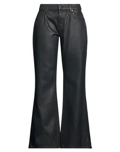 7 For All Mankind Woman Jeans Black Size 32 Cotton, Elastane
