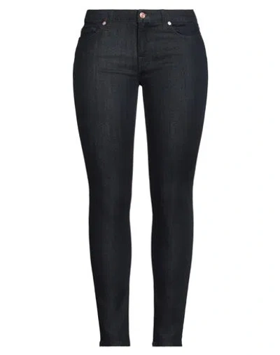 7 For All Mankind Woman Jeans Blue Size 23 Cotton, Elastane