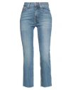7 For All Mankind Woman Jeans Blue Size 24 Cotton, Polyurethane In Blue