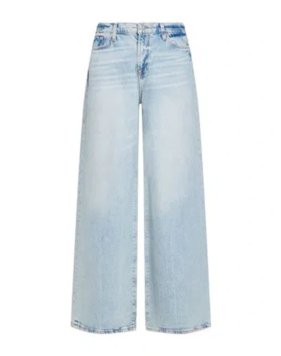 7 For All Mankind Woman Jeans Blue Size 24 Cotton, Elastane