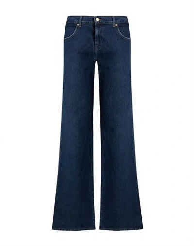 7 For All Mankind Woman Jeans Blue Size 24 Cotton, Elastane In Brown